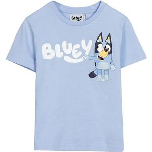 Bluey T-shirt met korte mouwen voor kinderen, lichtblauw – merk EAN: 8445484498127 – maat: 2 jaar, Blauw, 3 Jaren