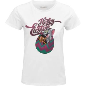 Tom&Jerry T-shirt voor dames, Wit, XXL