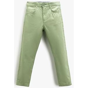 Koton Boys Chino Broeken Zakken Slim Fit Katoen, Sage (983), 9-10 Jaar