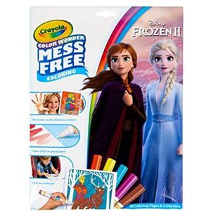 CRAYOLA Color Wonder Disney Frozen, Coloring Set met 18 Kleurplaten en 5 Vlekvrije Stiften, Creatieve Activiteit voor Kinderen, leeftijd 3,4,5 jaar, 75-7002