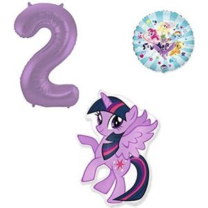 Twilight Sparkel My Little Pony folieballonnen, getallenballon, lila, Happy Birthday-ballonnen, geschikt voor helium, geschikt voor lucht