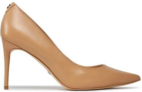 Guess - Leren Hoge Hak Decollete Schoen - Bruin