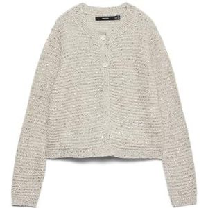 VERO MODA Vmleilani Stitch Ls O-Neck Cardigan, Pumice Stone, M