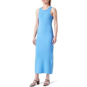 Tommy Hilfiger Dames Slim 5X2 Rib MIDI Jurk NS Blue Spell XS, Blauw, XS