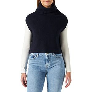 s.Oliver Dames pullunder met sjaalkraag, Blauw 5547, 40