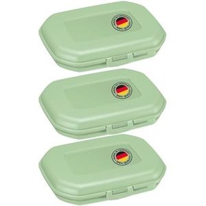 Westmark 3x lunchbox/snackbox, met kliksluiting, hoogte: ca. 3,7 cm, kunststof, Mini, groen, 235122EM