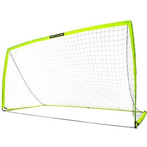 Franklin Sports Blackhawk Backyard Voetbaldoel - Draagbaar kindervoetbalnet - pop-up opvouwbaar binnen + outdoor doelen - 12' x 6' - Optisch geel