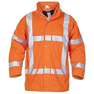 Hydrowear 016850FO Oxford Parka Hydrosoft Jack, 53% Polyurethaan/47% Polyamide, Medium Mate, Hi-Vis Oranje