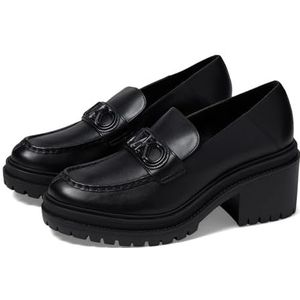 Michael Kors Rocco Heeled Loafer Mocassin voor dames, zwart, 42,5 EU, Zwart, 42.5 EU