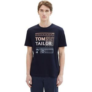 TOM TAILOR T-shirt voor heren, 10668 - Sky Captain Blue, L