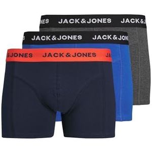 JACK & JONES Herenshorts (verpakking van 3), dark grey melange, S