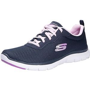 Skechers Flex Appeal 4.0-Brilliant Vie Sneaker voor dames, marineblauw, 39 EU