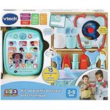 VTech - Elektronische doktersset met interactieve kindertablet en educatieve spelletjes, 16-delig en speelaccessoires, cadeau voor kinderen van 2 jaar tot 5 jaar - inhoud in het Frans