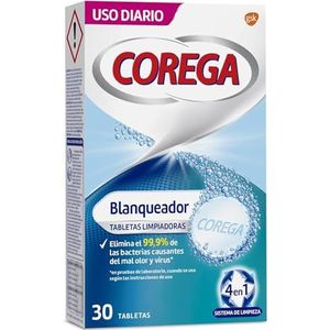 Corega Blanqueador 30 Tabletas Limpiad