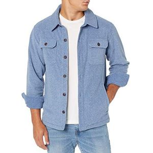 Amazon Essentials Heren Polar Fleece Shirt met lange mouwen, Indigo Blue Heather, XS