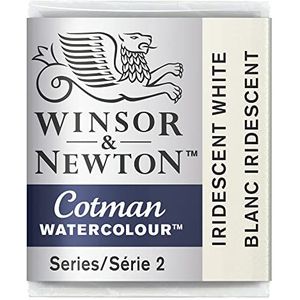 Winsor & Newton 0301330 Cotman Metallic Watercolour Studio Aquarelverf, levendige kleuren van hoge kwaliteit met zeer goede verwerkingseigenschappen, 1/2 napje - Iridescent White