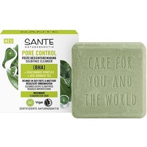 SANTE - Pore Control - Vaste Gezichtsreiniger - 60 g - Biologische Groene Thee - BHA-complex - Niacinamide
