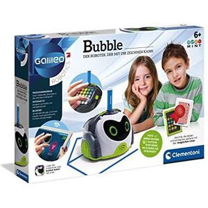 Clementoni Galileo Robotics 59231 Bubble, interactieve tekenrobot, programmeren en coderen voor beginners, elektronisch speelgoed voor kinderen vanaf 6 jaar