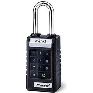 Master Lock 6400EURLJENT Professioneel Bluetooth Smart Hangslot [Bluetooth compatibel met Smartphones] [Lange beugel] [Weerbestendig]