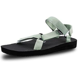 riemot Dames sport trekkingsandalen wandelsandalen platte sandaal, groen, 41 EU