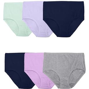 Fruit of the Loom Dames Fit for Me Ademend Micro-Mesh Multipack Ondergoed Hipster Slipje, Katoenmix - Plus Size Slip - 6 Pack - Kleuren kunnen variëren, 11 Plus