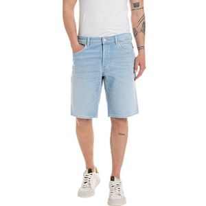 Replay Grover Straight Fit Jeans Shorts, 010, lichtblauw, 40W