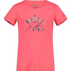 CMP Ademend outdoor T-shirt met anti-bacteriële behandeling, glanzende aardbeien, 98 meisjes