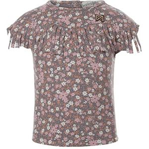 Koko Noko T-shirt voor meisjes, grijs met franjes, grijs, 92 cm