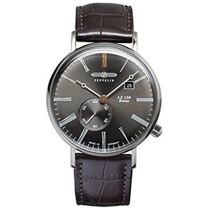 Zeppelin Klassiek horloge 7134-2, antraciet, bruin, klassiek