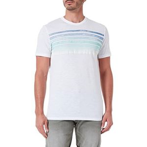 TOM TAILOR Uomini T-shirt met print 1031595, 20000 - White, XXS