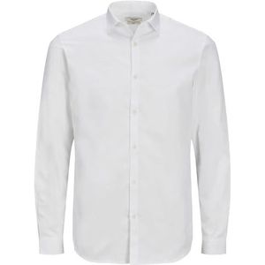 JACK & JONES Heren Jprblacardiff Shirt L/S Noos shirt met lange mouwen, wit, S