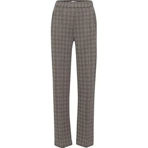 Raphaela by Brax Peggy Flared Modern Check Jersey broek voor dames, grijs/camel, 27W x 32L