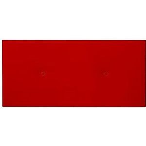 Duérmete Online Premium hoofdbord, model Milan, bekleding van hoogwaardig kunstleer, hout, rood, 130 x 60 cm (bed 120 cm)
