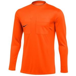 Nike Heren Top Met Lange Mouwen M Nk Df Ref Ii Jsy Ls, Safety Orange/Black, DH8027-819, 2XL