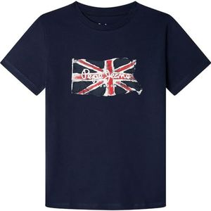 PEPE JEANS Clag Jr N T-shirt voor jongens, marineblauw, 16 jaar