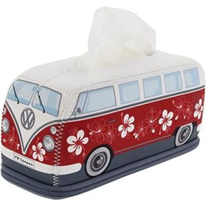 BRISA VW Collection Volkswagen T1 Bus Transporter Neopreen Tissue Box Houder- Hibiskus/Rood