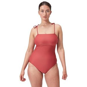 Speedo Shaping Bandeau Badpak voor dames, vormgeving, shapewear, strand- en vakantiebadmode, ruimtestof, 34/10
