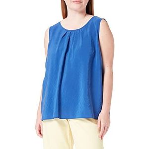 Samoon Dames 260040-21120 blouse, kobaltblauw, 42, cobalt blue, 42