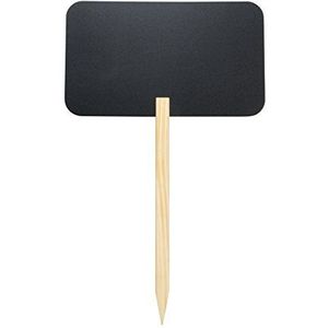 Securit Silhouet Rechthoekig krijtbord bord, 30 x 54 cm dubbelzijdig bord wegwijzer met krijtmarker - houten krijtbord met spijker voor binnen en buiten gebruik