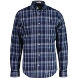 REG Kleurrijk Poplin Check Shirt, Dusty Blue Sea, 3XL