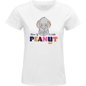 Disney Dumbo - Mummy Little Peanut WODUMBOTS014 T-shirt voor dames, wit, maat M, Wit, M