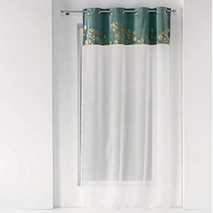 Douceur de intérieur Milarose gordijn, polyester, PETROLE, 140 x 240 cm