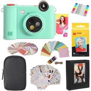 KODAK Smile+ 2-in-1 Digitale Camera & Fotoprinter Cadeaupakket + Tas + Zink 2x3"" 20pk - Groen