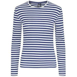 Pcruka Ls Top Noos Bc, Bellwether Blue/Stripes: wolk dancer, S
