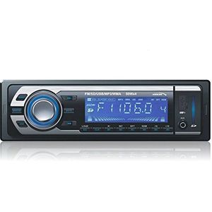 Audiocore AC9300B autoradio auto radio USB 16GB MMC SD MP3 WMA RDS afstandsbediening BLAUW LCD-display 4 x 50W