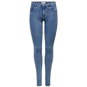 ONLY dames Flanellen broek Onlrain Life Reg Skinny Dnm Noos ,blauw (medium blue denim),S / 30L