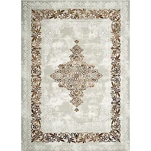 MANI TEXTILE TPS_BAROQ_BEI_80 tapijt, polyester, beige, x_150_cm