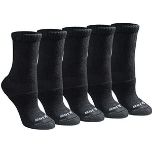 Ultimate Full-Cushion Plush Crew Socks Multipack, Black Comfie (5 Pairs), Shoe Size: 6-9