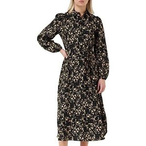 Pepercorn Malene Midi-jurk | Zwarte jurken voor vrouwen VK | Lente damesjurken | Maat M
