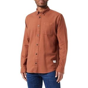 JACK & JONES Heren Jprblubrook Solid Twill Shirt L/S vrijetijdshemd, Cambridge Brown/Fit: Comfort Fit, L